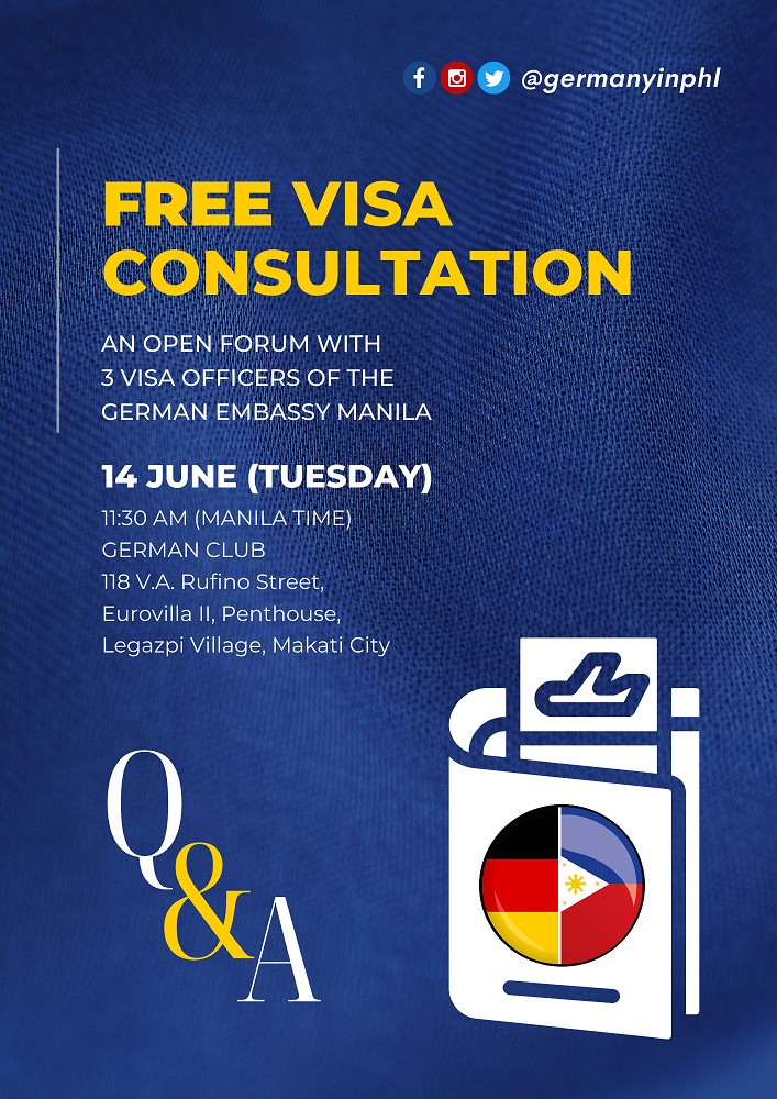 Free Visa Consultation at German Club Manila