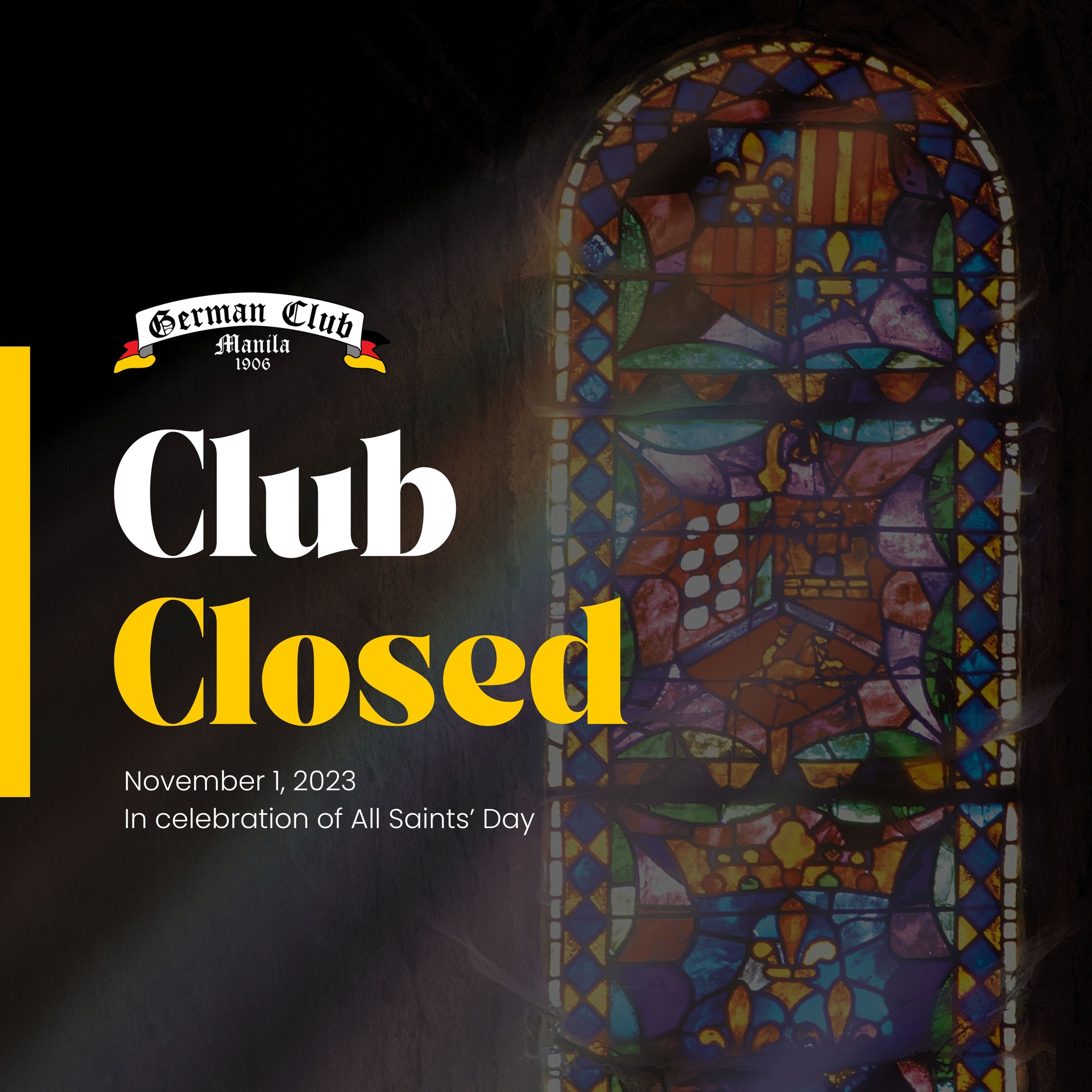 Club Closed: All Saints' Day